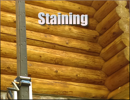  Alpine, Alabama Log Home Staining
